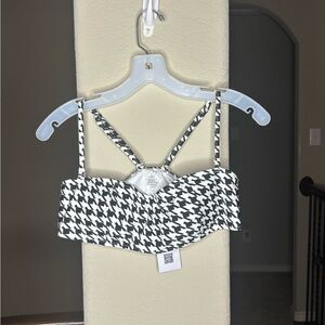 Houndstooth Bikini Set Women Size XL NWT